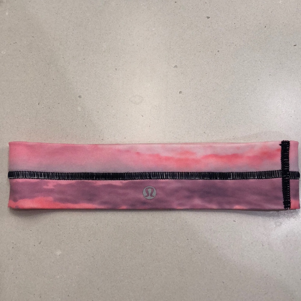 Lululemon pink and purple tie dye headband